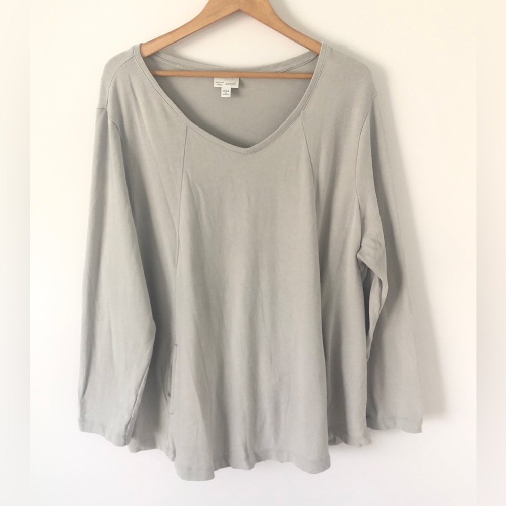 Pure Jill Women’s 3X Plus Pullover Soft-touch Cotton Kangaroo Pocket Sweatshirt